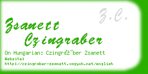 zsanett czingraber business card